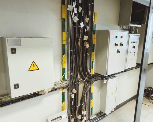 Electrical switchgear,Industrial electrical switch panel at substation of power plant